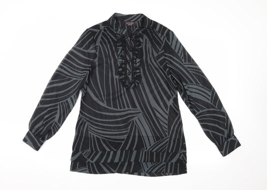 Womens UK Size 10 Principles Black Basic Blouse