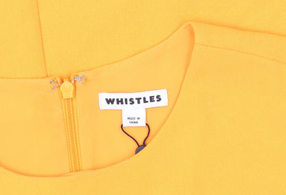 Whistles Women's Yellow Short Sleeve Shift Dress