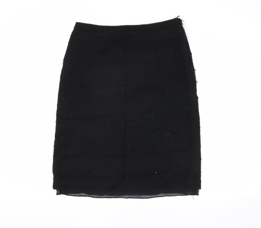 Banana Republic Women's Black Wool Pencil Skirt Size 10