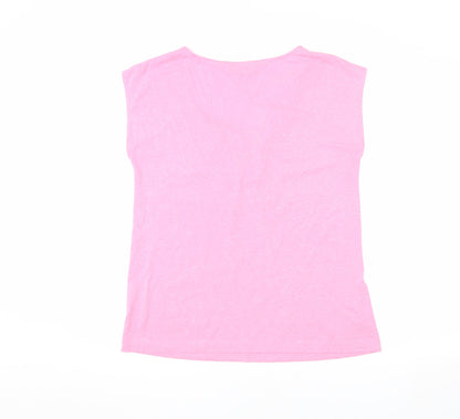 Womens UK Size 10 Crew Clothing Co. Pink Basic T-Shirt