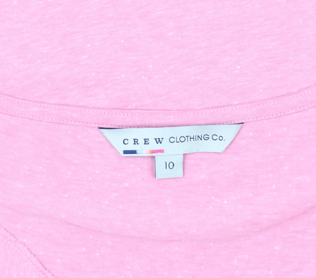 Womens UK Size 10 Crew Clothing Co. Pink Basic T-Shirt