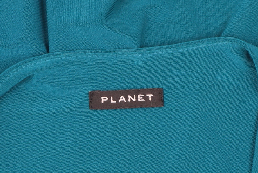 Womens UK Size L Planet Green Basic Blouse