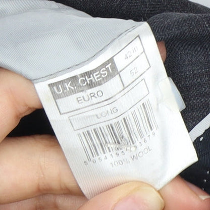 Mens UK Size 42 Jeff Banks Regular Grey Suit Jacket
