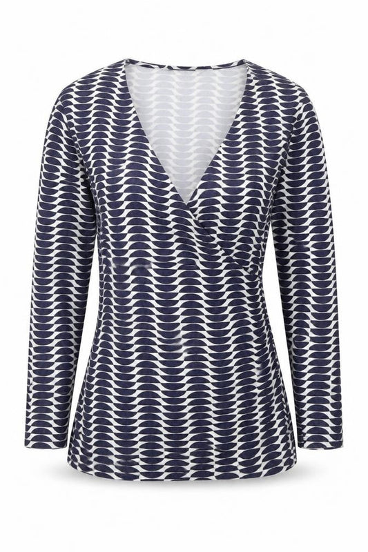 Betty Women’s Multicoloured V-Neck Wrap Blouse
