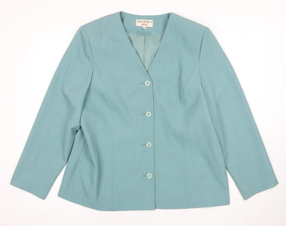 EWM Women's Blue Suit Jacket Size 18