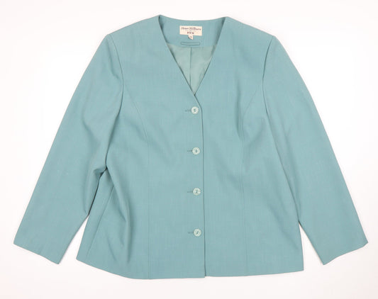 EWM Women's Blue Suit Jacket Size 18