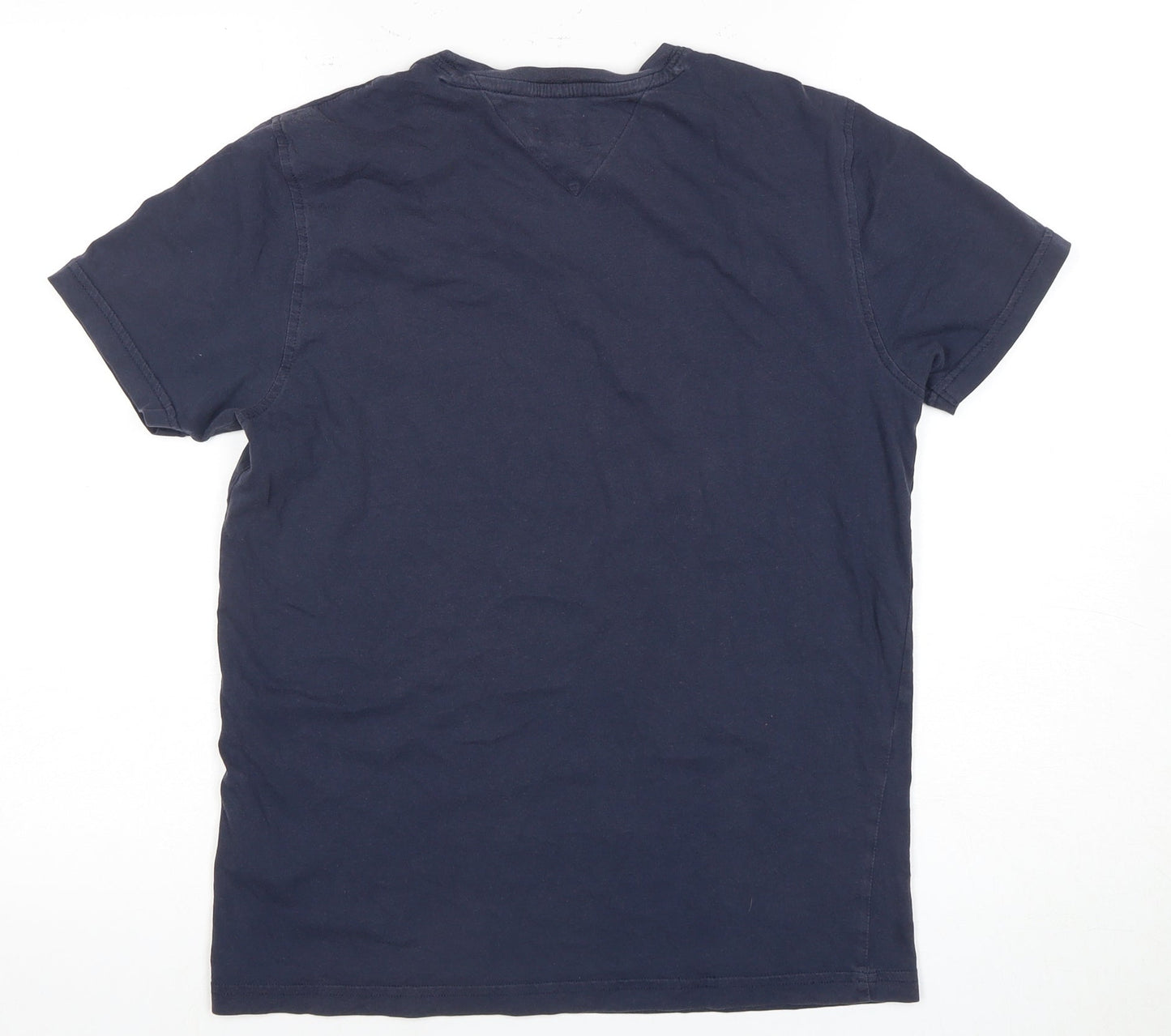 Tommy Hilfiger Men's Blue Crew Neck T-Shirt - Medium