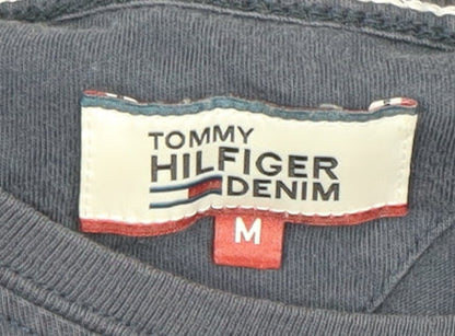 Tommy Hilfiger Men's Blue Crew Neck T-Shirt - Medium