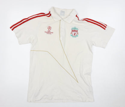 Adidas Men’s White Football Polo Shirt, Size D6