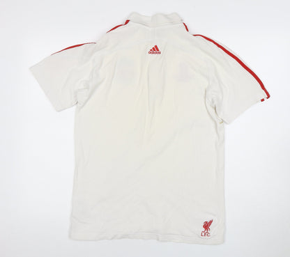 Adidas Men’s White Football Polo Shirt, Size D6