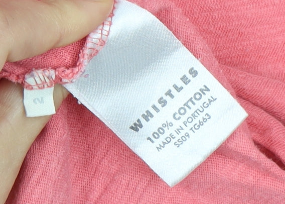 Womens UK Size 2 Whistles Pink Basic T-Shirt