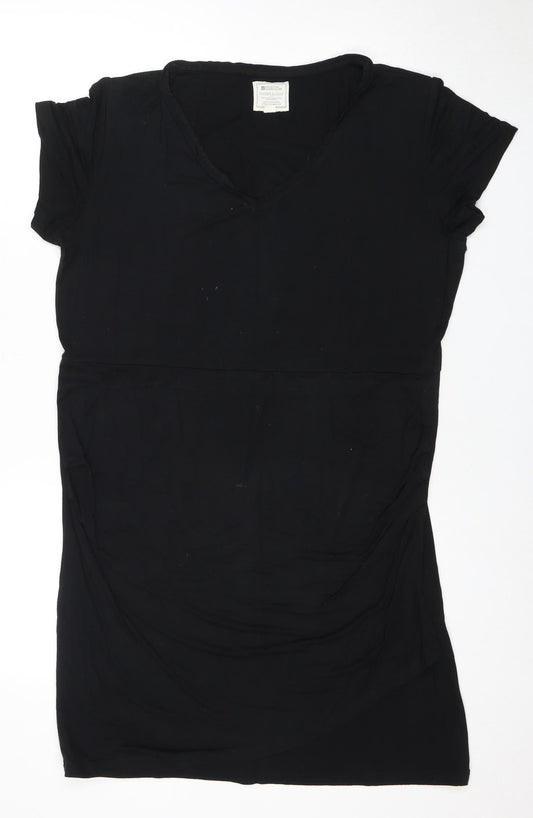 Additional front view of Country Warehouse Women's Black V-Neck Dress, size 18