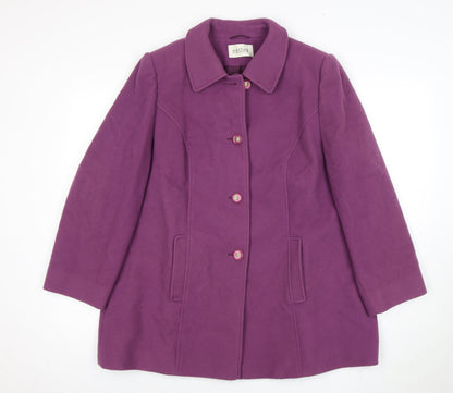 Womens UK Size 14 Eastex Purple Overcoat