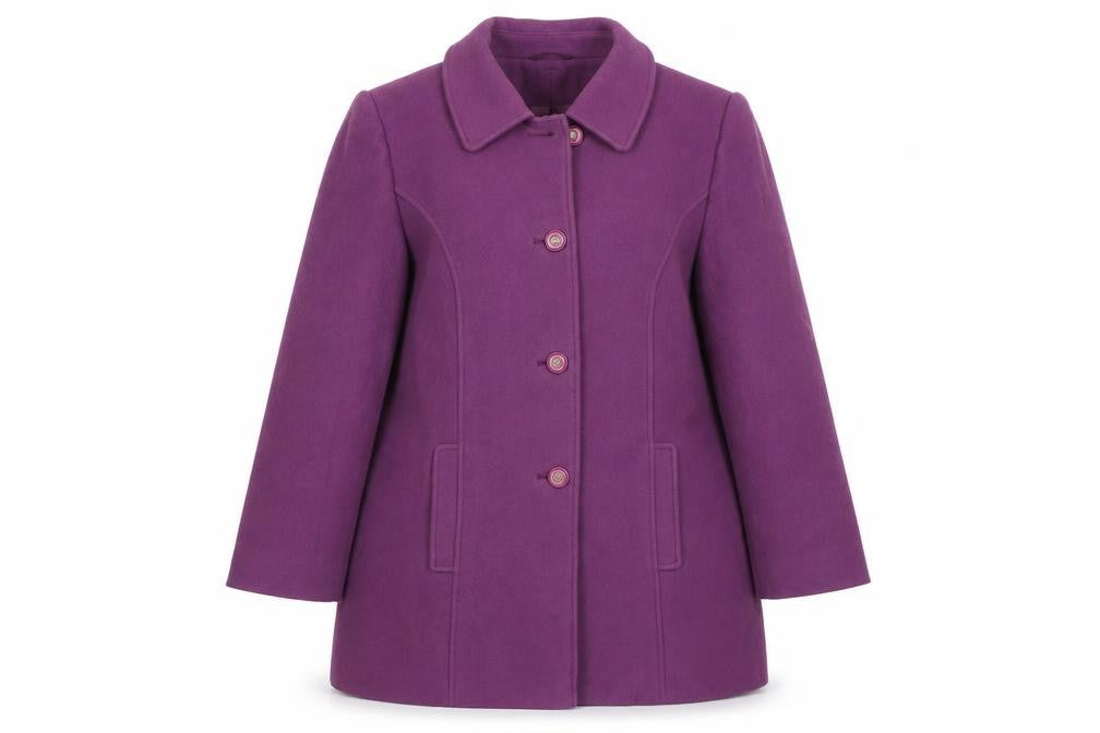 Womens UK Size 14 Eastex Purple Overcoat