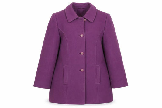 Womens UK Size 14 Eastex Purple Overcoat