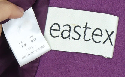 Womens UK Size 14 Eastex Purple Overcoat
