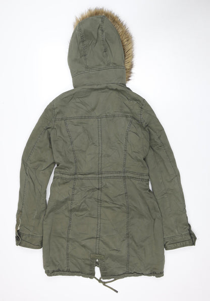 Abercrombie & Fitch Women's Green Parka Jacket S