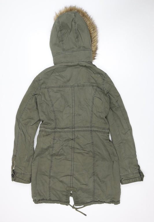 Abercrombie & Fitch Women's Green Parka Jacket S