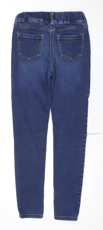 Boden Boys Blue Skinny Jeans 11 Years Cotton Blend Kids