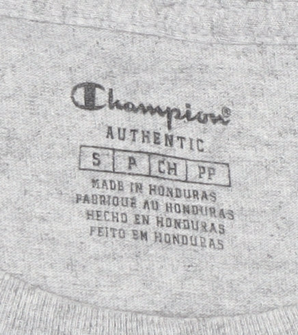 Unisex Adults UK Size S Champion Grey Basic T-Shirt