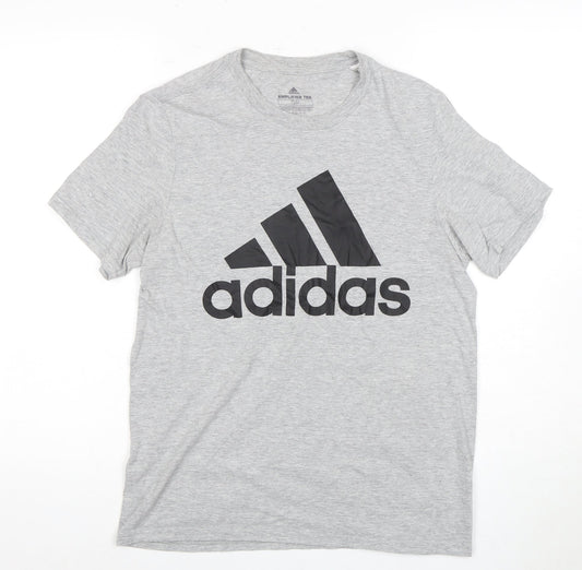 Adidas Men's Grey S T-Shirt Crew Neck