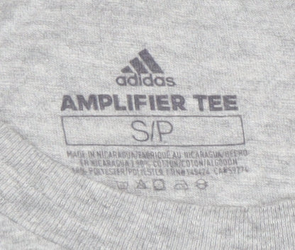 Adidas Men's Grey S T-Shirt Crew Neck