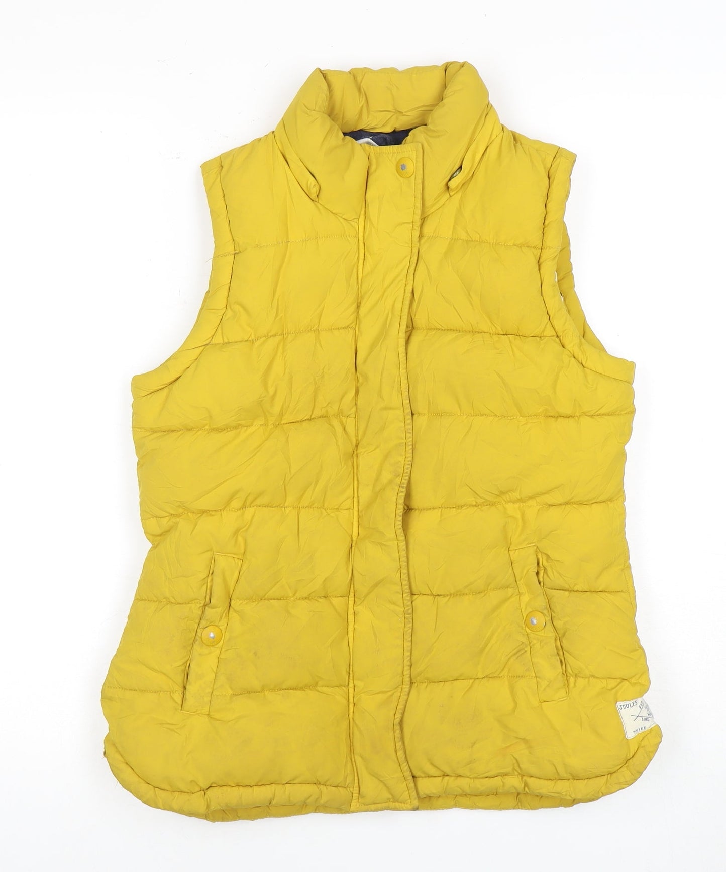 Womens UK Size 10 Joules Yellow Puffer Jacket