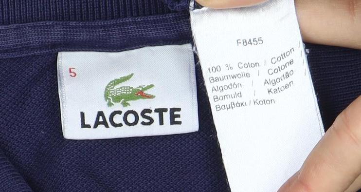 Lacoste Men's Blue Polo Shirt Size S Collared