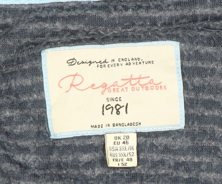 Regatta Women's Blue 1/2 Zip Sweatshirt Size 20