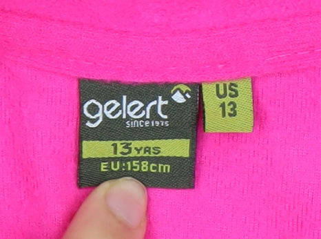 Gelert Girls Pink Fleece Sweatshirt 13 Years 1/4 Zip