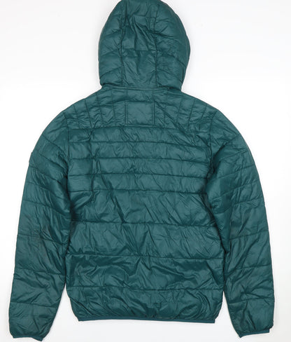 Mens UK Size S JACK & JONES Green Puffer Jacket
