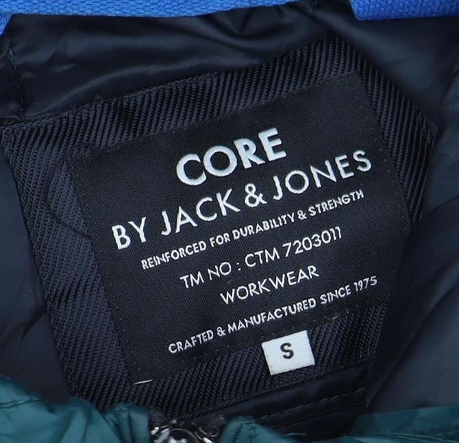 Mens UK Size S JACK & JONES Green Puffer Jacket
