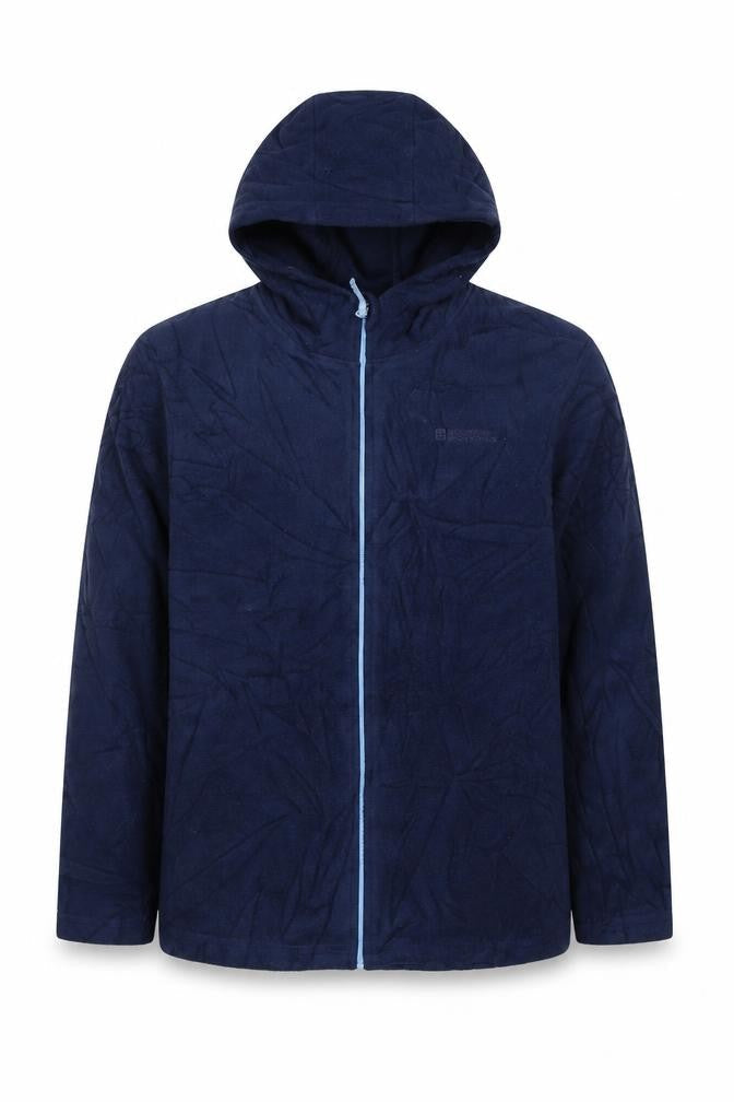 Front view of Mountain Warehouse boys’ blue hooded jacket 13 years