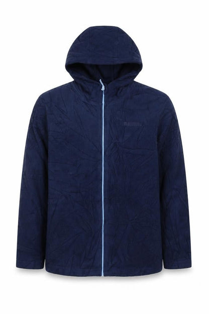 Front view of Mountain Warehouse boys’ blue hooded jacket 13 years