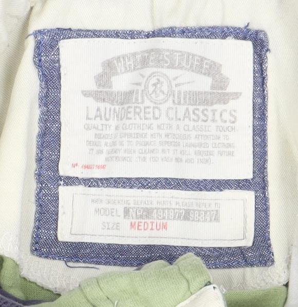 Men's Striped Polo, Green/Grey, M, Cotton