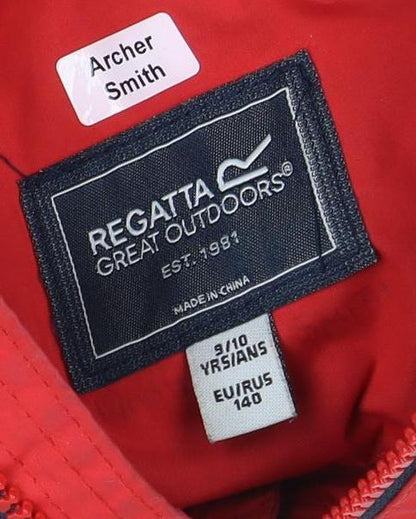 Regatta Boys Red Hooded Windbreaker Jacket 11-12 Years