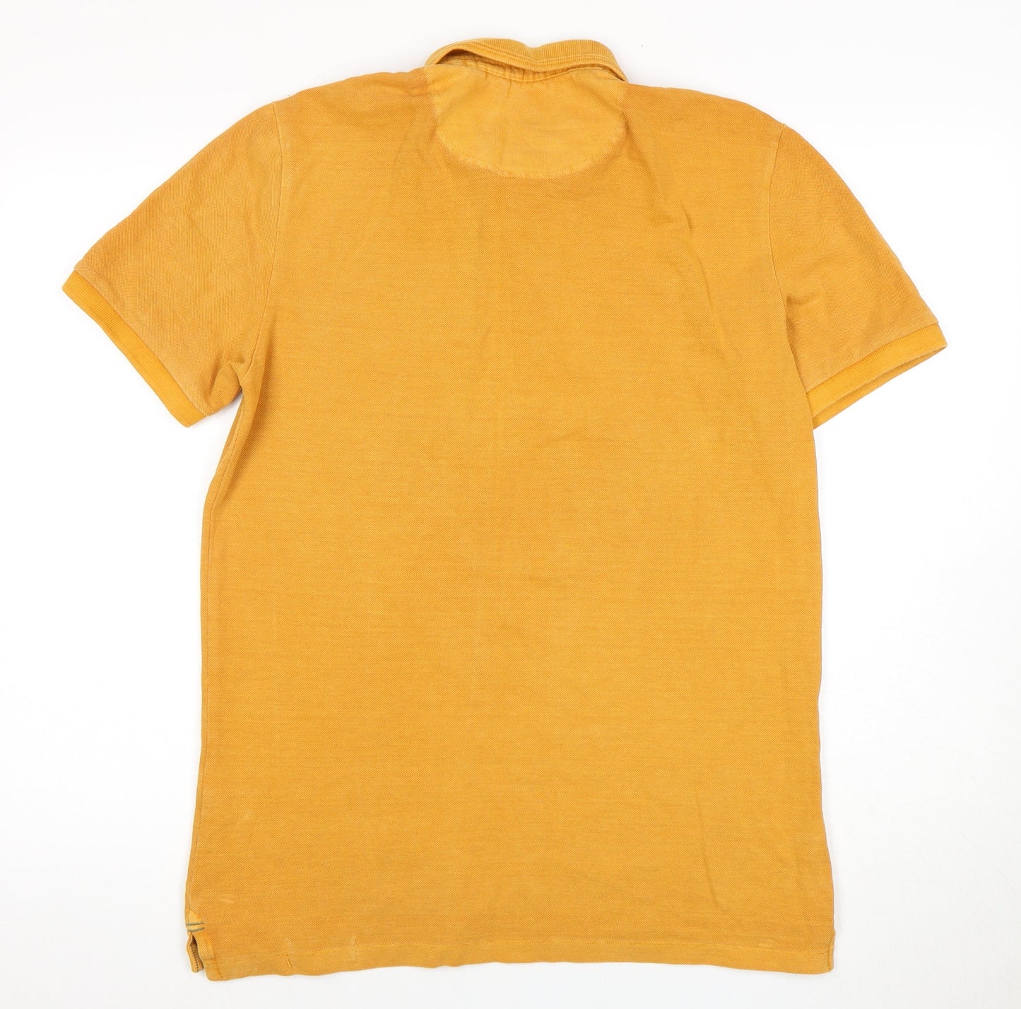 Weird Fish Men's Yellow Polo Shirt Size S