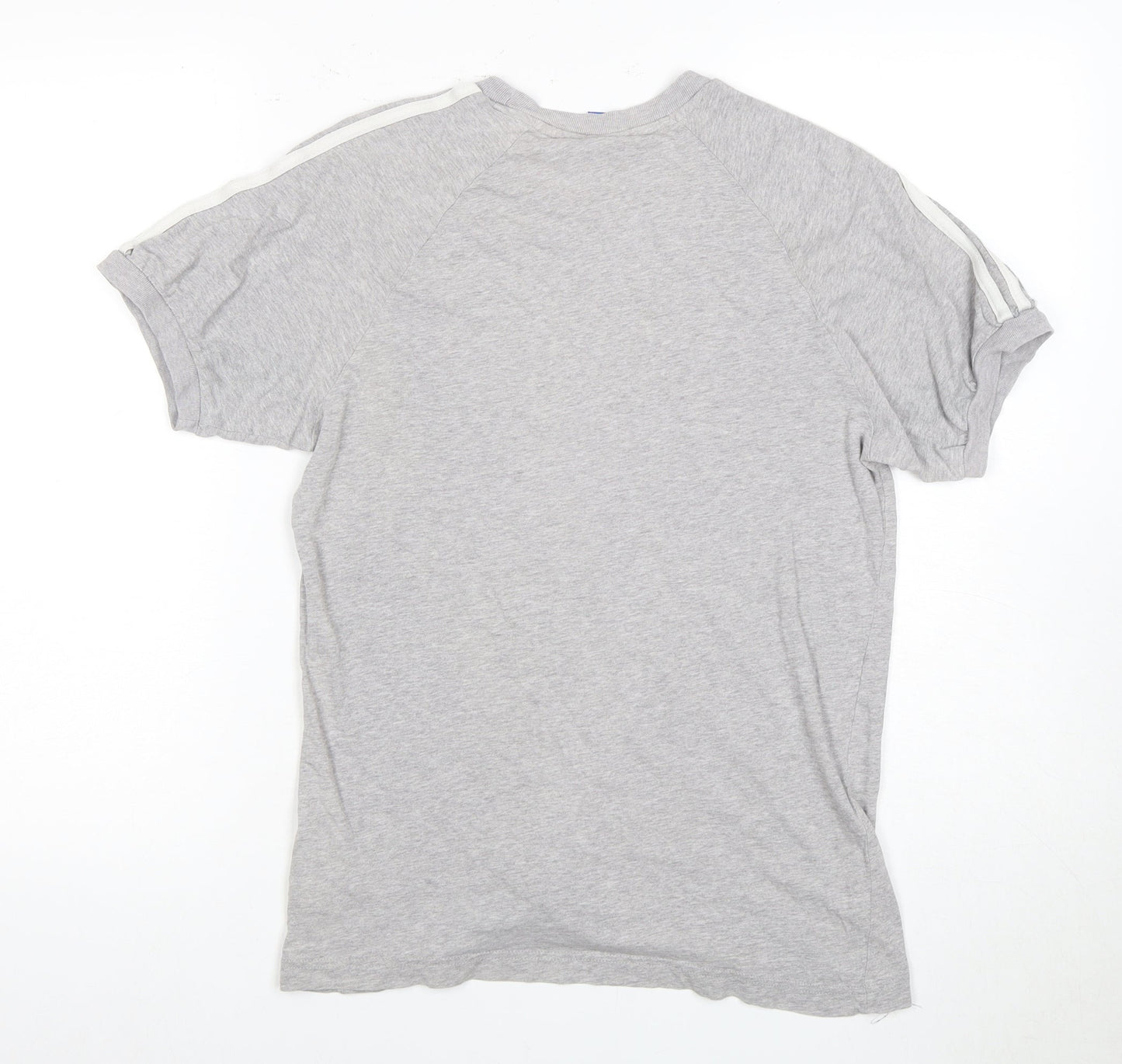 Adidas Men's Grey Logo T-Shirt, Size S