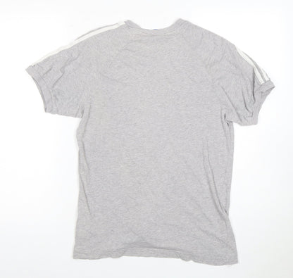 Adidas Men's Grey Logo T-Shirt, Size S