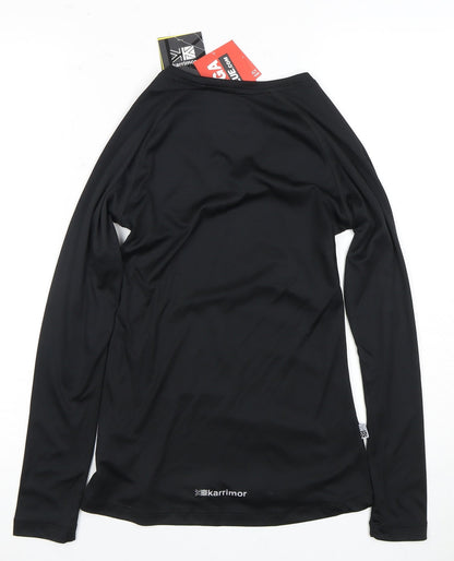 Karrimor Women's Black Running T-Shirt, Size 6, V-Neck, New