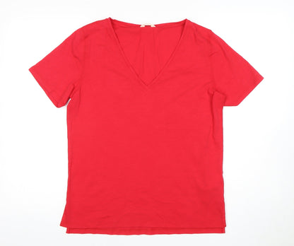 Hush Women's Red Cotton T-Shirt, Size S