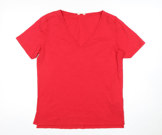 Hush Women's Red Cotton T-Shirt, Size S