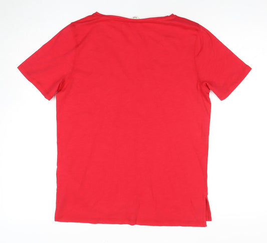 Hush Women's Red Cotton T-Shirt, Size S