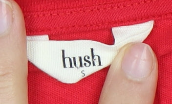 Hush Women's Red Cotton T-Shirt, Size S