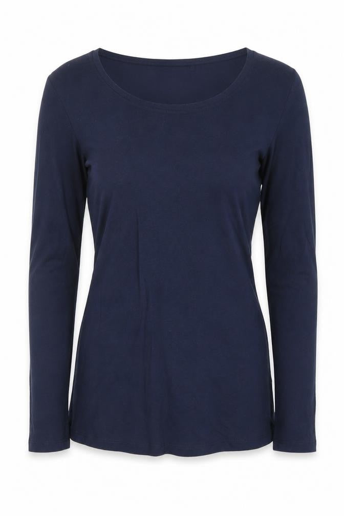 Womens UK Size 6 FatFace Blue Basic T-Shirt