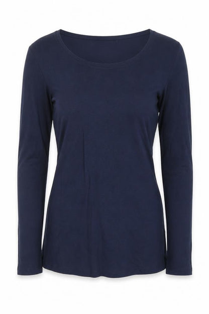 Womens UK Size 6 FatFace Blue Basic T-Shirt