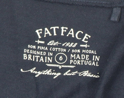 FatFace Women's Blue 3/4 Sleeve Classic T-Shirt