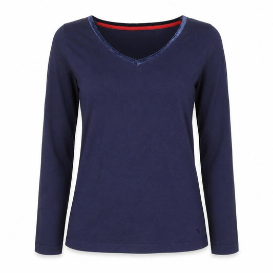 Womens UK Size 8 Joules Blue Basic T-Shirt