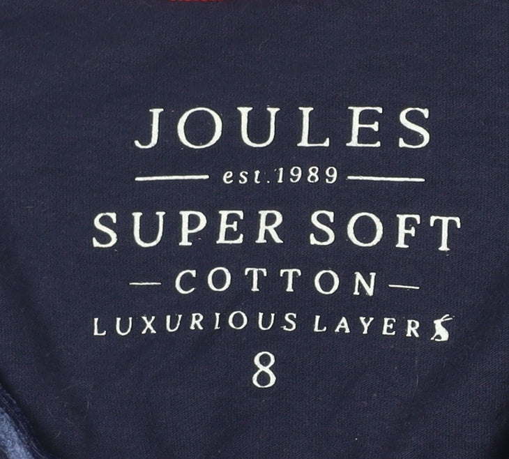 Womens UK Size 8 Joules Blue Basic T-Shirt