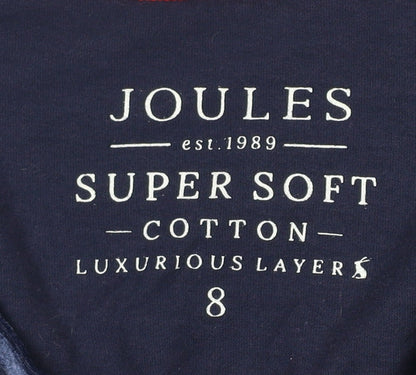 Womens UK Size 8 Joules Blue Basic T-Shirt